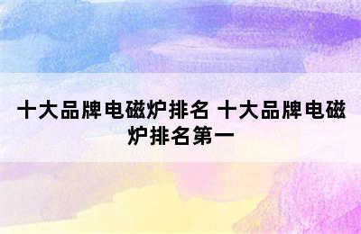 十大品牌电磁炉排名 十大品牌电磁炉排名第一